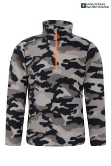 Mountain Warehouse Grey Pursuit Printed Kids Half Zip Fleece (E51006) | $33