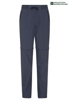 Mountain Warehouse Blue Explorer Womens Short Length Zip-Off Trousers (E52265) | $82