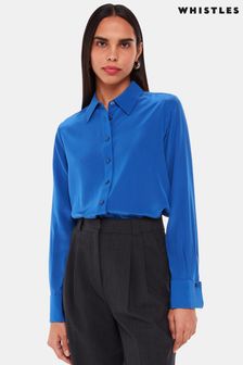 Whistles Blue Ultimate Silk Shirt (E52298) | $313