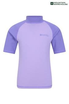 Mountain Warehouse Purple Kids Short Sleeved Rash Vest (E52326) | ₪ 85