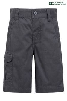 Mountain Warehouse Grey Kids Cotton Cargo Shorts (E52363) | SGD 41