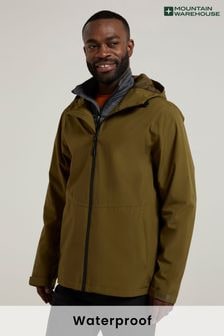 Mountain Warehouse Green Mens Covert Lightweight, Waterproof Coat Jacket (E52375) | $110