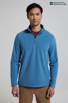 Mountain Warehouse Blue Camber II Mens Quarter Zip Fleece (E52408) | $38