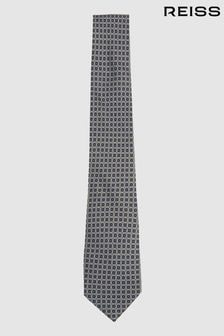 Reiss Soft Blue Mondello Silk Floral Print Tie (E53460) | €80