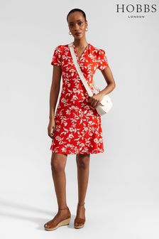 Hobbs Red Lydia Jersey Dress (E53482) | 136 €