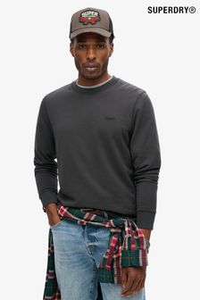 Superdry Washed Black Classic Essential Sweatshirt (E54055) | kr950