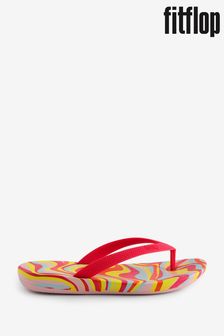 Fitflop Kids Red Iqushion Junior Swirly Ergonomic Flip Flops (E55179) | CHF 45