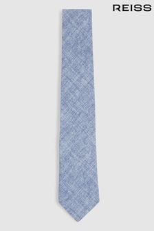 Reiss Soft Blue Melange Azzurro Melange Silk Tie (E55282) | 500 QAR