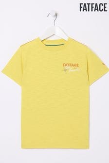 FatFace Aloa Yellow Graphic 100% Cotton T-Shirt (E56415) | $18