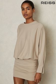 Reiss Lorenza Ruched Jersey Blouson Top Mini Dress (E61253) | 195 €