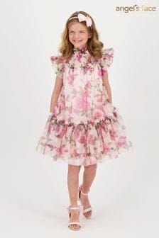 Angels Face Pink Marigold Roses Tulle Dress (E62057) | 574 SAR - 606 SAR