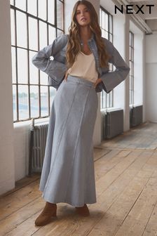 Grey pleated skirt next sale