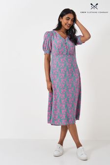 Women s Green Tea Dress Short Sleeve V Neck Dresses Next Oman