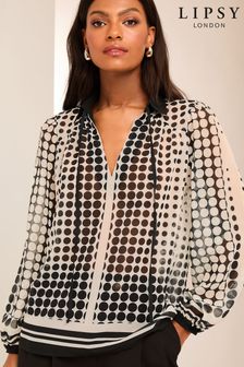 Women s Blouses White Spots Evening Tops Next Oman