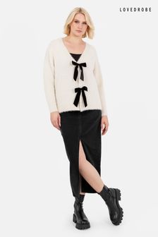 Grädde - Lovedrobe Pearl Trim Cardigan With Velvet Bows (E64079) | kr950