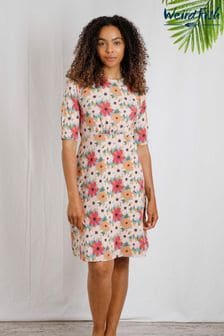 Weird Fish Cassandra Organic Printed Jersey Swing Dress (E64695) | $60