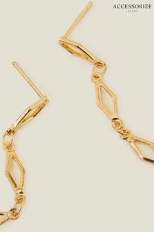 Accessorize Gold Plated 14ct Cut Out Drop Earrings (E65213) | €21