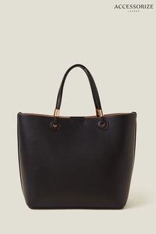 Accessorize Black Metal Detail Handheld Bag (E65248) | INR 4,886