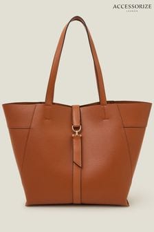 Accessorize Brown Detail Large Tote Bag (E65275) | €45