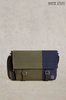 White Stuff Green Teddy Canvas Messenger Bag (E65527) | ₪ 396