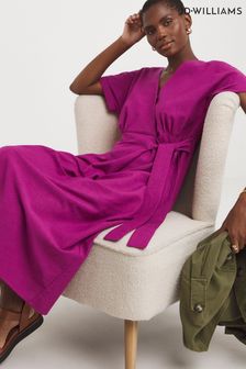 JD Williams Purple Linen Wrap Dress (E67311) | €43