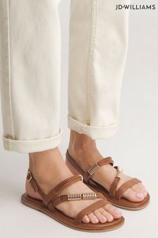 JD Williams Nude Hardware Gladiator Sandals in Extra Wide Fit (E67934) | 58 €