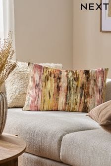 Peach Pink 40 x 59cm Haze Velvet Stripe Cushion (E68327) | €30