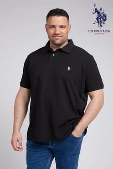 U.S. Polo Assn. Black Big & Tall Mens Pique Polo Shirt (E68811) | $94