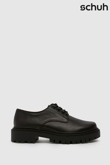 Schuh Leonora Leather Lace-Up Black Shoes (E69225) | Kč2,180