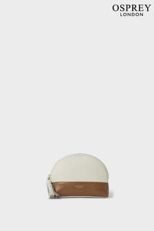 OSPREY LONDON The Savanna Leather Make Up White Bag (E69283) | Kč1,945