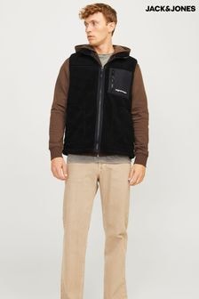 JACK & JONES Black Teddy Gilet (E69623) | $86