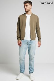 River Island Long Sleeve Knitted Bomber Jacket (E69664) | ‏201 ‏₪