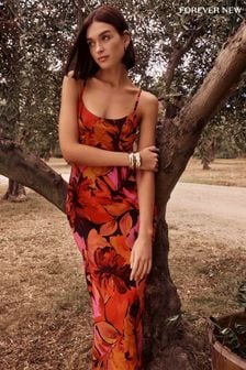 Forever New Orange Valentina Strappy Slip Dress (E69712) | €129