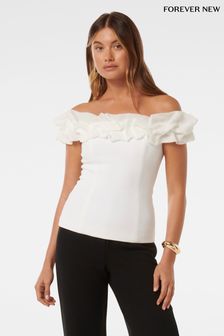 White bardot top next shop