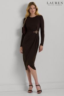 Lauren Ralph Lauren Buckle-trim Stretch Jersey Dress (E69843) | €336