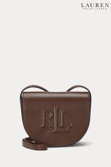 Marrone - Lauren Ralph Lauren Leather Medium Witley Cross-body Bag (E69853) | €448