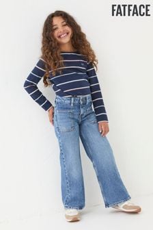 FatFace Mid Wash Wide Leg Denim Jeans (E70506) | €34