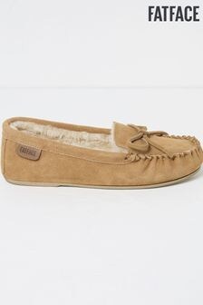 FatFace Cara Brown Suede Moccasin Slippers (E70677) | $68