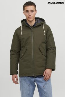 JACK & JONES Green Hooded Parka Jacket (E70757) | ₪ 251