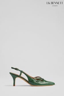 LK Bennett Jade Green Caprice Multi Strap Open Court Shoes (E70852) | €513