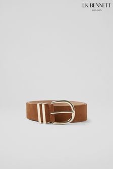 Lk Bennett Jonie Tan Western Style Buckle Brown Belt (E70858) | 435 zł