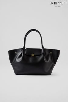 LK Bennett Black Lock Otello Tote Bag (E70861) | $427