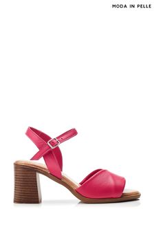 Moda in Pelle Pink Lanie Two Part Block Heel Sandals (E70903) | $153