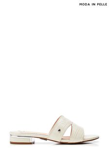 Moda in Pelle Murah M-Band Slider White Sandals (E70909) | kr1 450