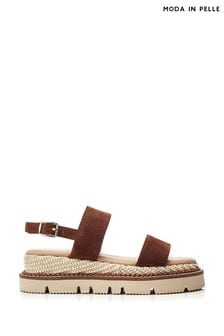 ブラウン - Moda In Pelle Nilania Two Part Plaited Chunky Sandals (E70910) | ￥15,590