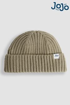 JoJo Maman Bébé Khaki Baby 100% Cotton Rib Hat (E71228) | $21