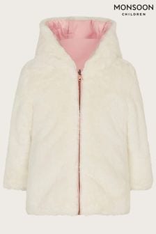 Monsoon girls pink coat shop