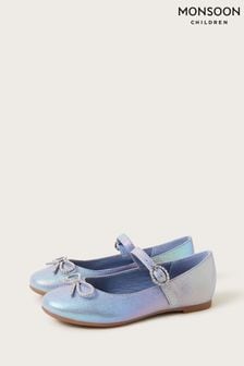 Girls blue flats on sale