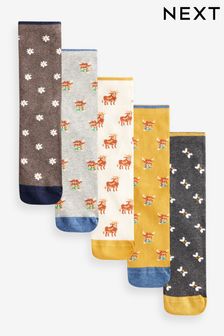 Hamish The Highland Cow Ankle Socks 5 Pack (E71586) | €17