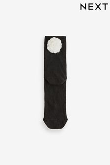 Black Corsage Flower Ankle Socks 1 Pack (E71587) | €8